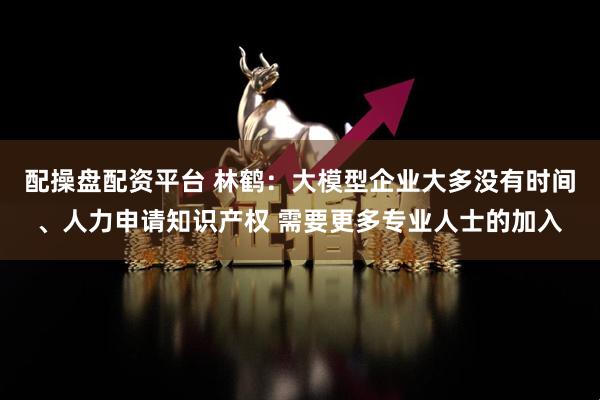 配操盘配资平台 林鹤:大模型企业大多没有时间、人力申请知识产权 需要更多专业人士的加入